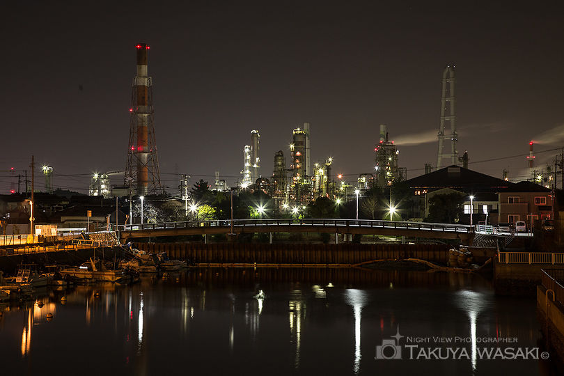 相生橋の工場夜景スポット写真（1）