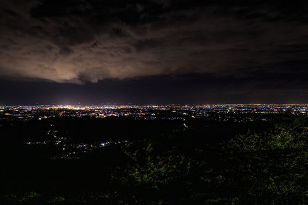 黒石市方面の夜景