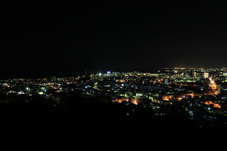 日立市方面の夜景