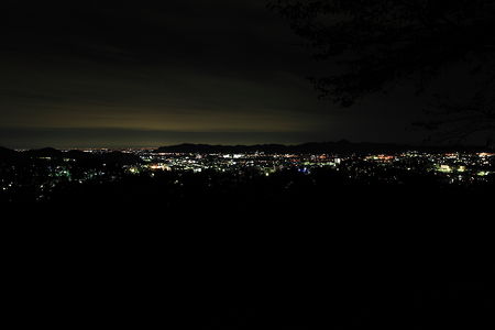 桐生市の夜景を望む