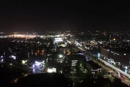 石川県庁 展望ロビーの夜景
