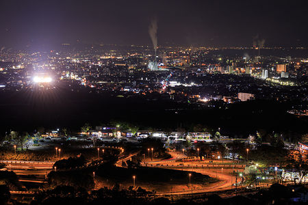 富士市内中心部の夜景