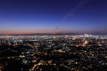 名古屋中心部方面の夜景