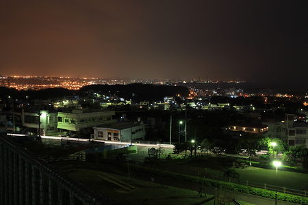 宜野湾・普天間基地方面の夜景