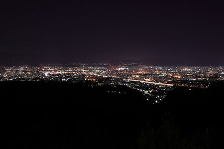 京都盆地の夜景