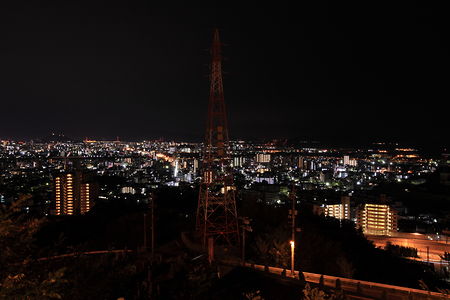 広島市内の夜景を望む