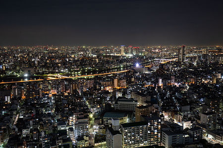 隅田川・桜橋方面の夜景