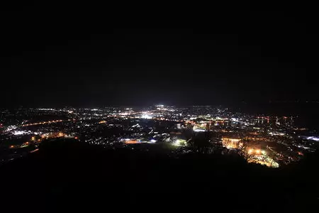 奥萩展望台　萩本陣旅館の夜景