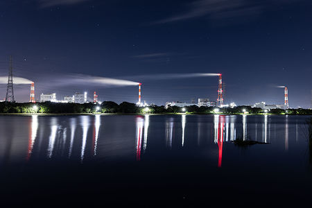 花王鹿島工場方面の夜景