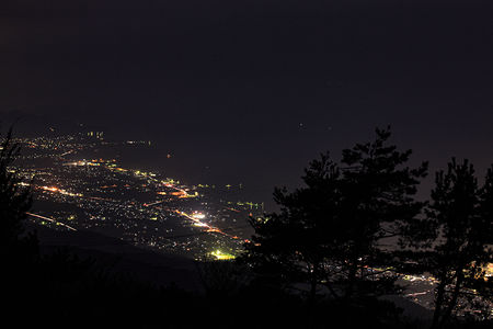 松山自動車道・土居IC方面の夜景
