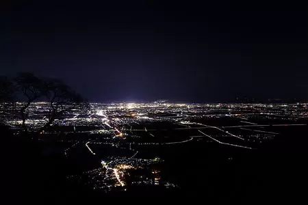 弥彦山頂公園の夜景