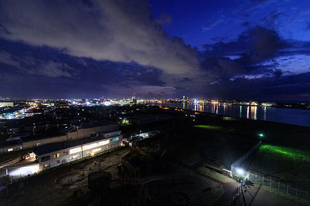 新潟港を中心とした夜景
