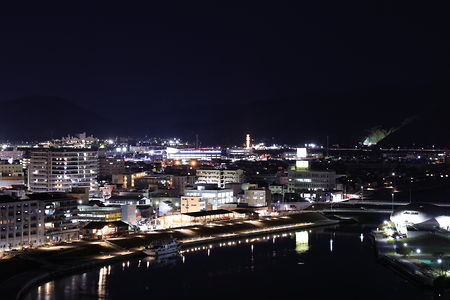 石ノ森萬画館・かわまちオープンパーク方面の夜景